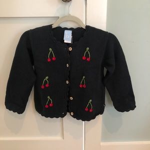 Bella Bliss Girls Cherry Sweater